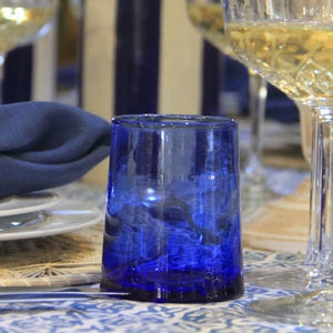 Recycled glass blue tumbler