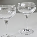 Load image into Gallery viewer, wine glasses with etched pattern
