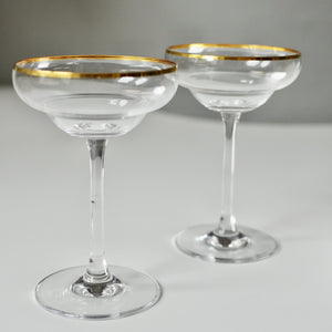 1920's style cocktail glasses