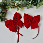 Load image into Gallery viewer, Red Velvet Napkin Bows
