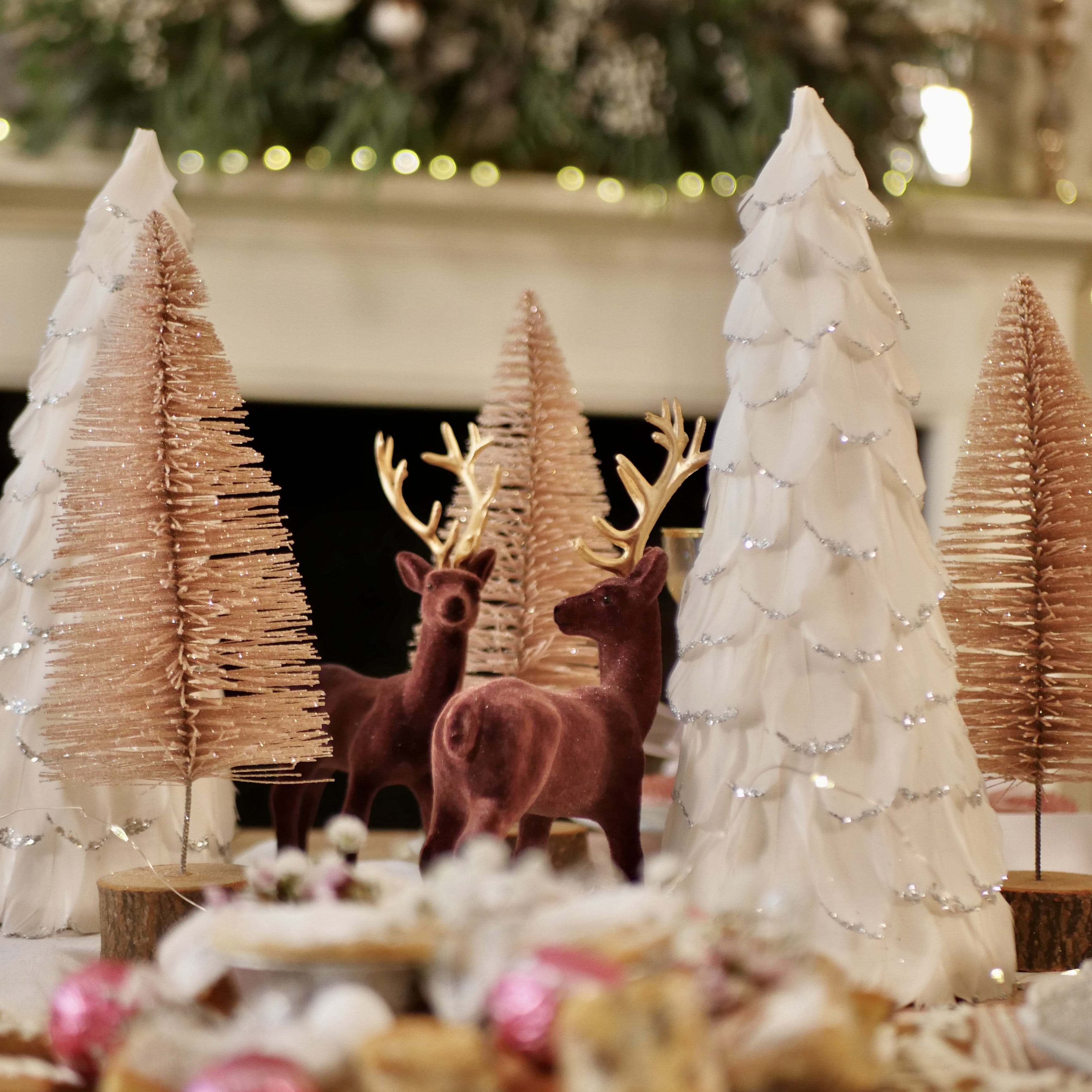 Gold-Anters Reindeer Christmas Tablescape