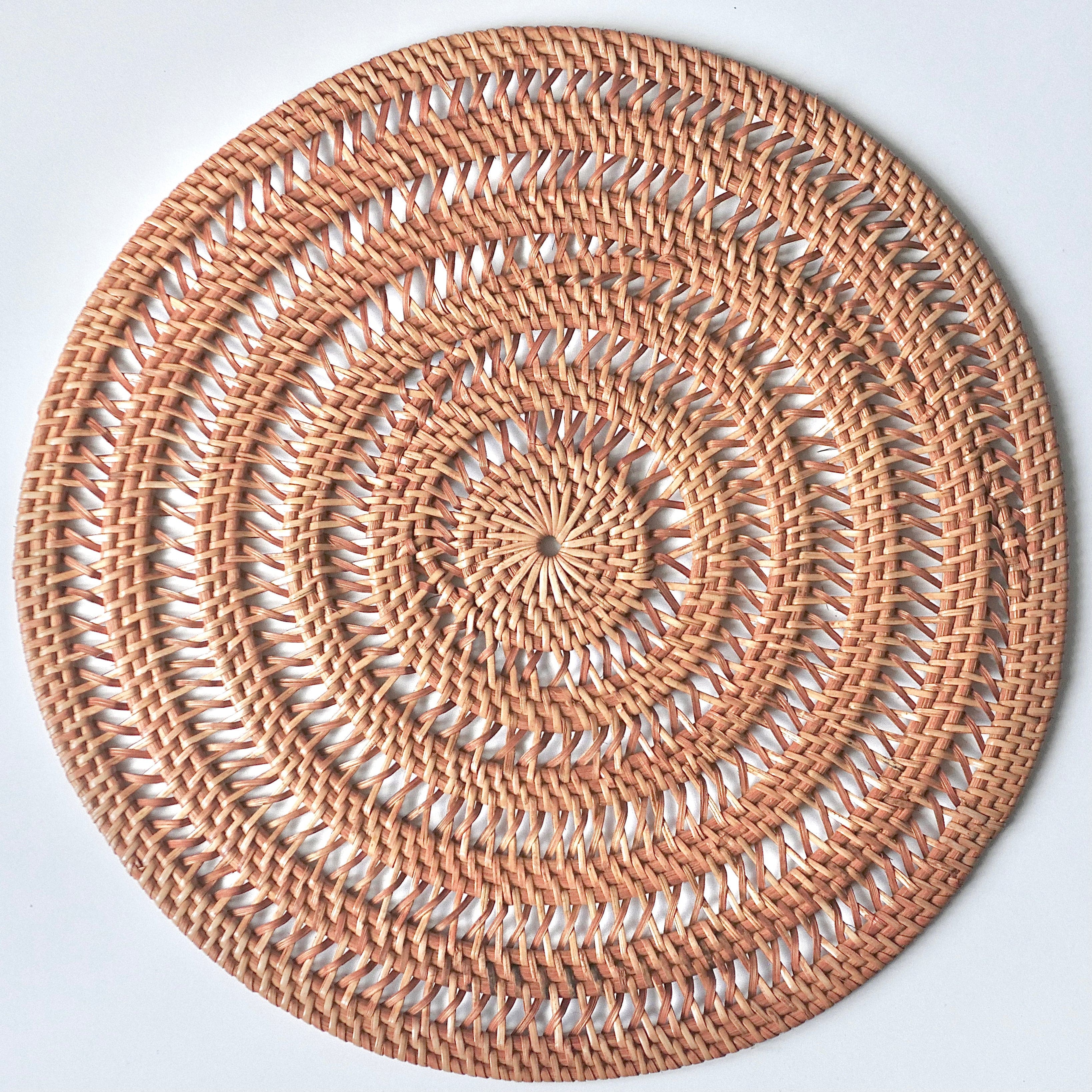 Woven Natural Spiral Charger