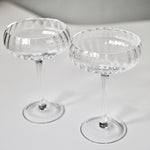 Load image into Gallery viewer, vintage champagne coupes - ribbed bowl

