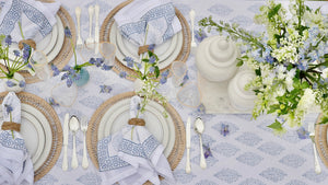 Blue and White Tablecloth