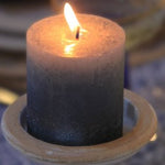Load image into Gallery viewer, SUNSET BLUE SHIMMER PILLAR CANDLES - Pair

