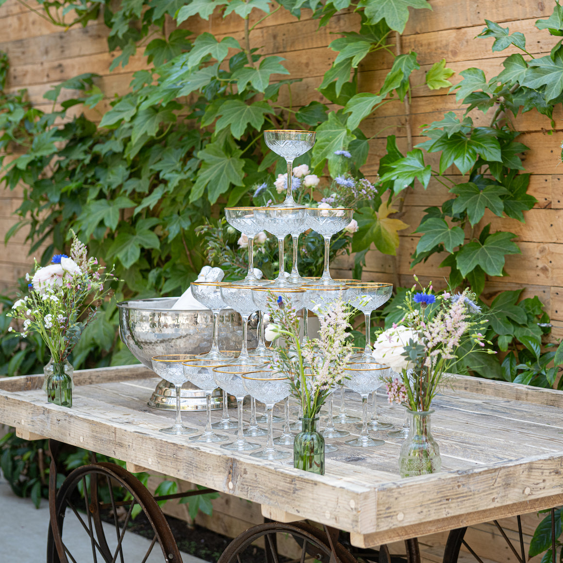 wedding champagne tower