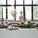 Load image into Gallery viewer, HERITAGE GREEN STRIPED TABLECLOTH
