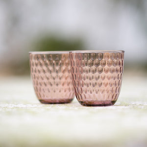 Pink water glasses