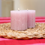 Load image into Gallery viewer, pink pillar candles 
