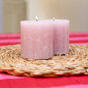 pink pillar candles 