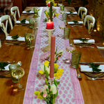 Load image into Gallery viewer, Block printed floral table runner
