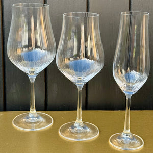 FLORENCE WINE GLASSES AND CHAMPAGNE FLUTES - PAIR