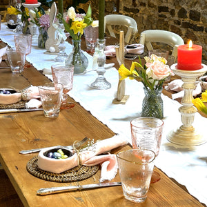 Pink glasses on Easter tables cape