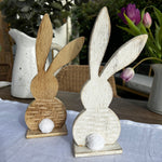 Load image into Gallery viewer, Wooden Easter Bunny Pair
