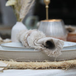 Load image into Gallery viewer, NATURAL FRINGED LINEN NAPKINS - HIRE ONLY
