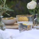 Load image into Gallery viewer, AMELIE CLEAR GOLD-RIMMED TUMBLERS - Pair
