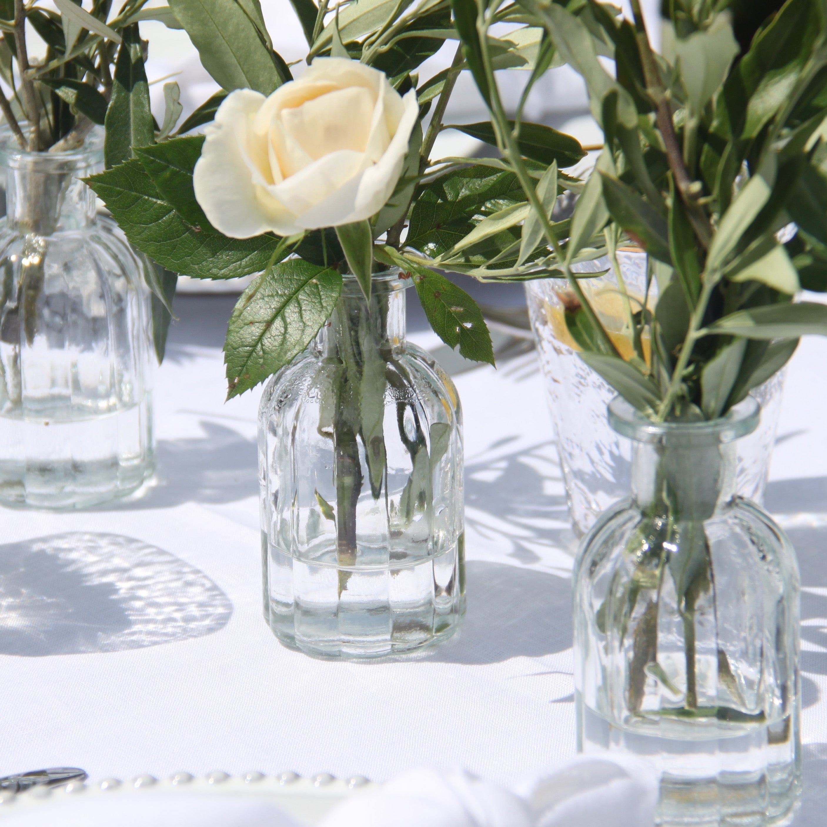 RIBBED BUD VASE TRIO