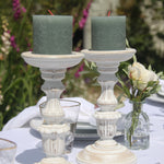 Load image into Gallery viewer, JADE GREEN PILLAR CANDLES - Pair
