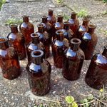 Load image into Gallery viewer, Amber bud vases for wedding tables 
