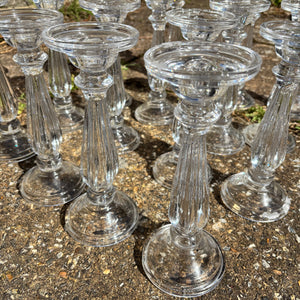 GLASS CANDLESTICKS - HIRE ONLY