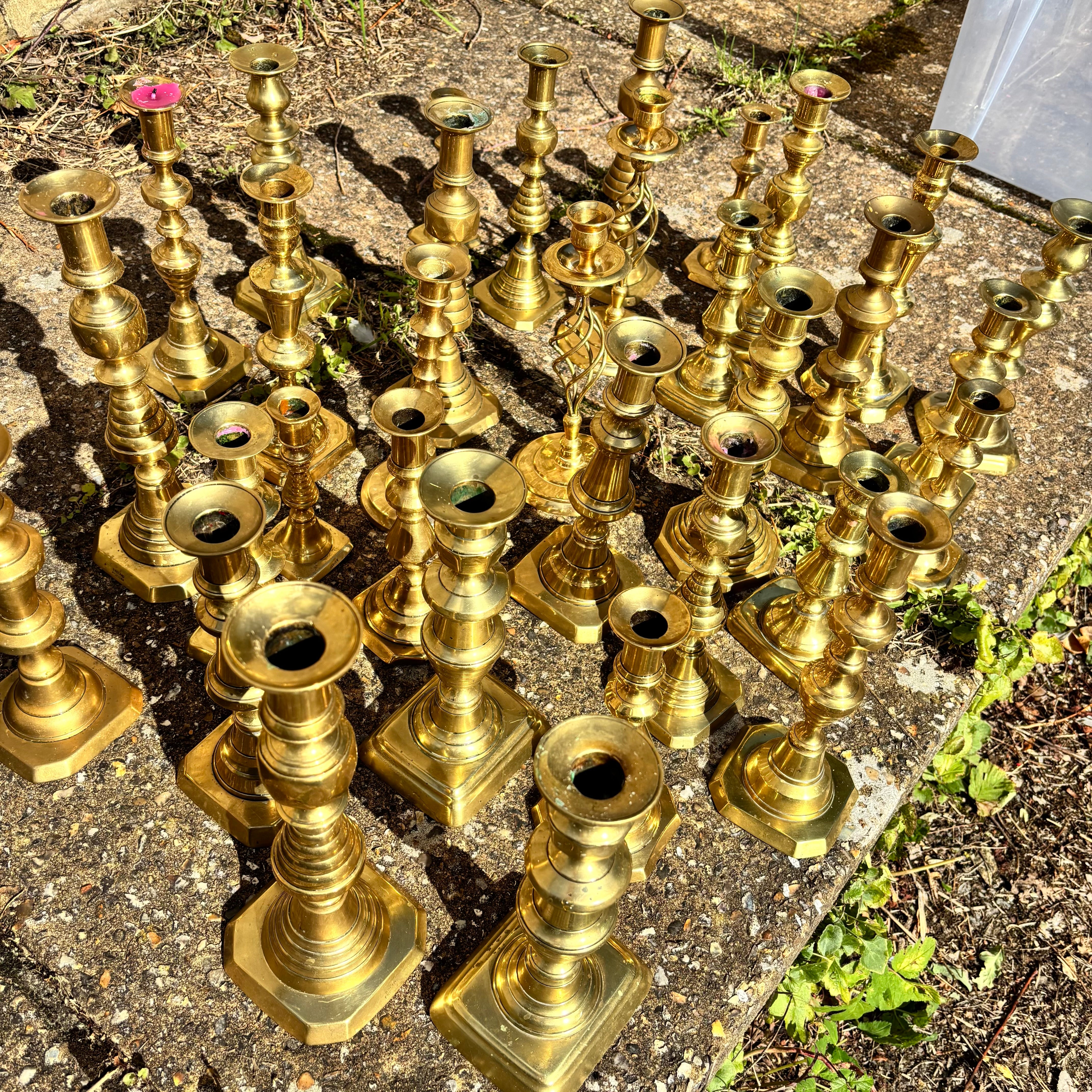 BRASS CANDLESTICKS - HIRE ONLY