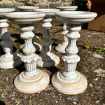 Load image into Gallery viewer, wooden candlesticks for wedding tablescape hire
