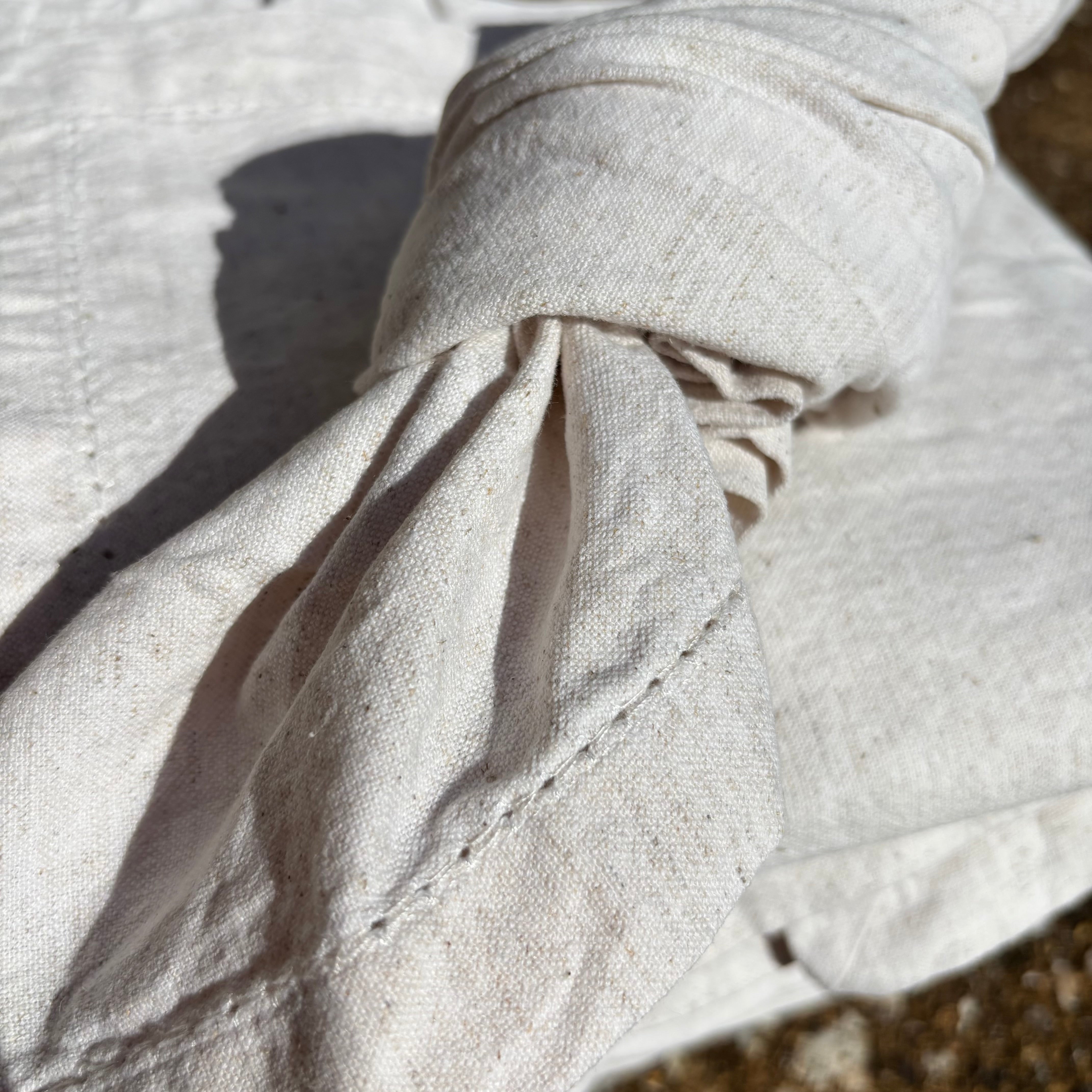 Natural linen napkins available for wedding hire and event tablescapes 