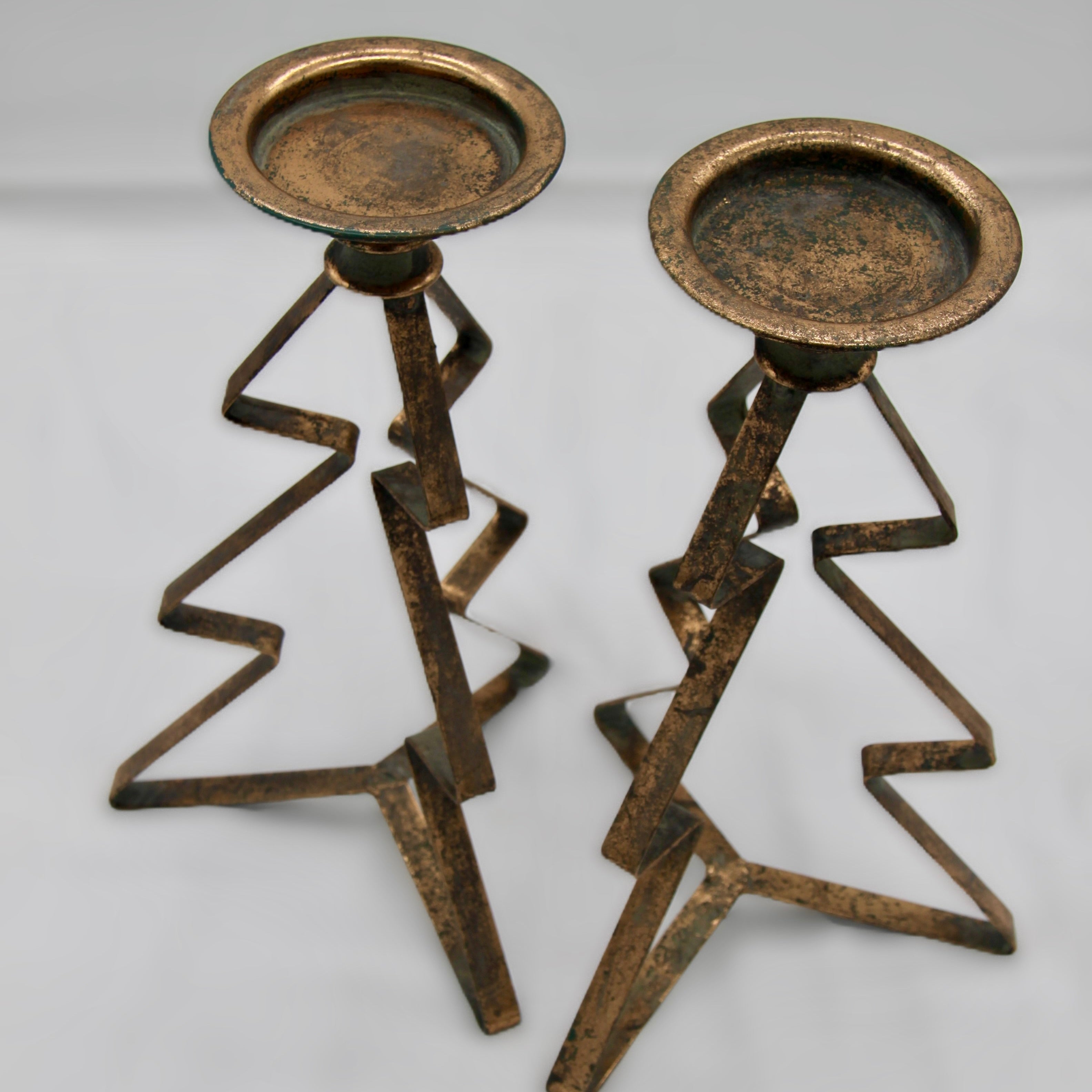 Antique metal candlesticks 