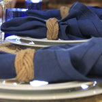 Load image into Gallery viewer, Navy linen napkins
