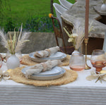 Load image into Gallery viewer, mango wood napkin rings on neutral tablescape
