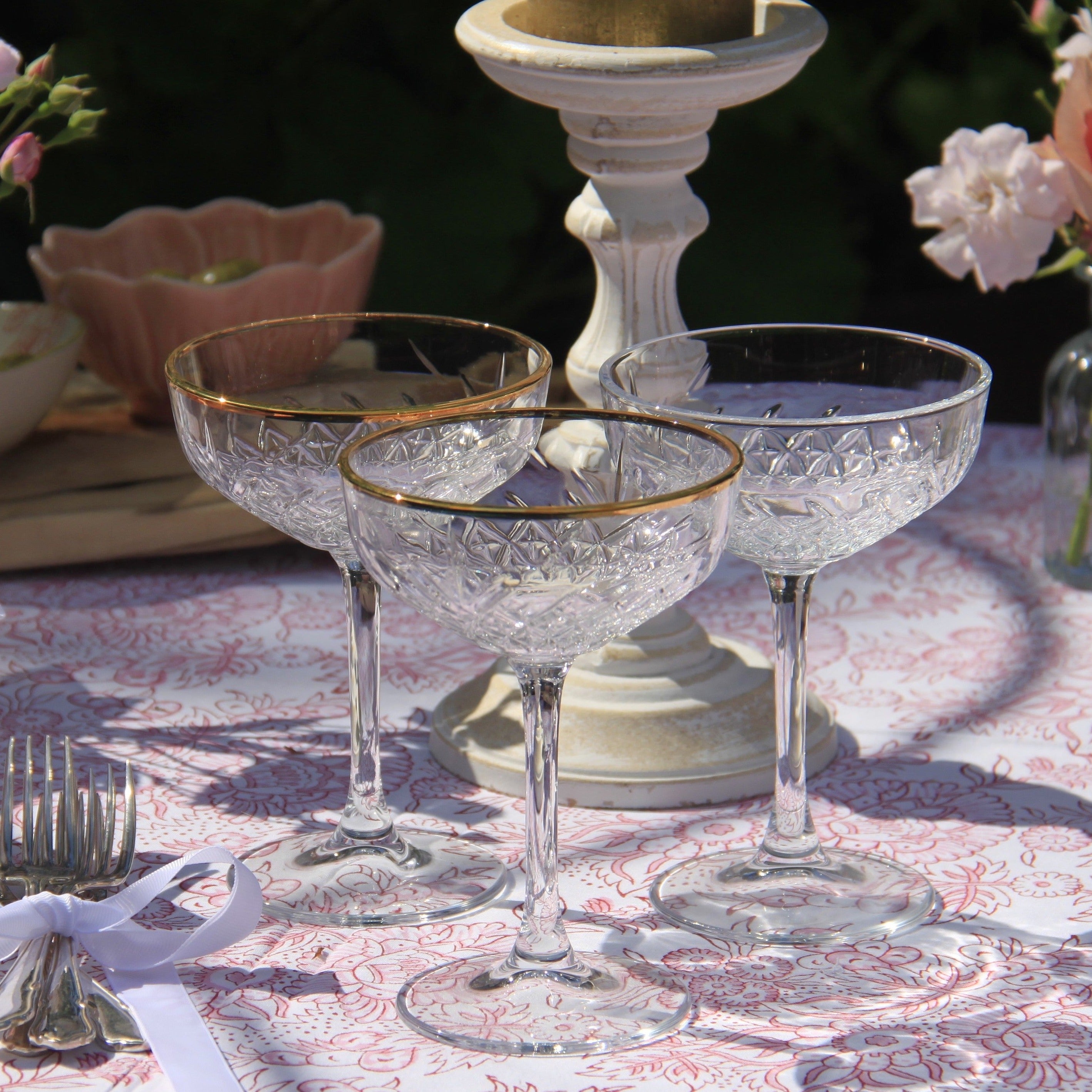 BRIDGERTON CHAMPAGNE SAUCERS - Pair