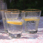 Load image into Gallery viewer, AMELIE CLEAR GOLD-RIMMED TUMBLERS - Pair
