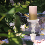 Load image into Gallery viewer, PINK SHIMMER PILLAR CANDLES - Pair
