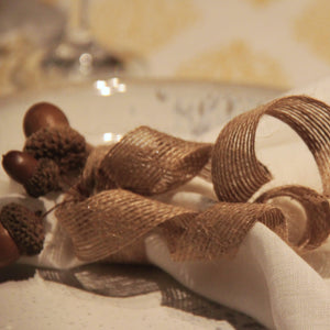 ACORNS NAPKIN DECORATION - Pair