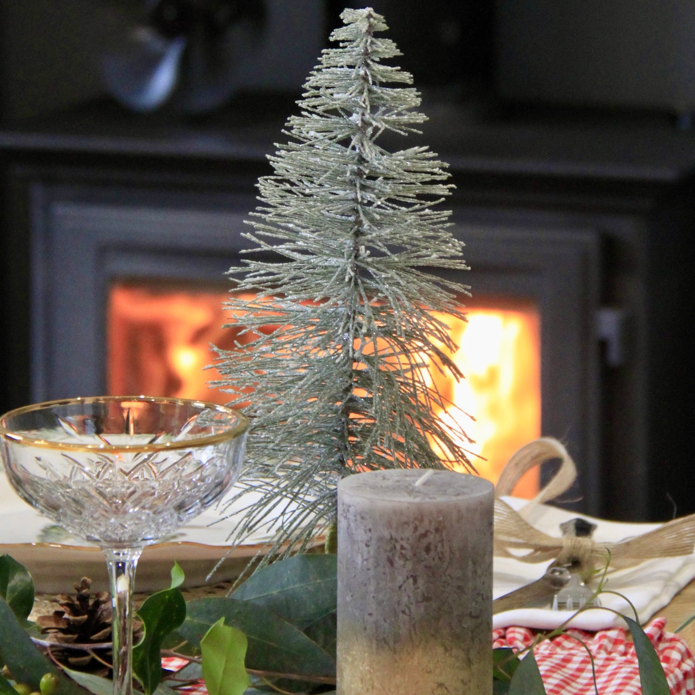 Christmas tablescape trees