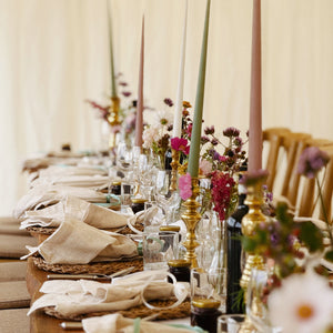Natural linen napkins available for wedding hire and event tablescapes 