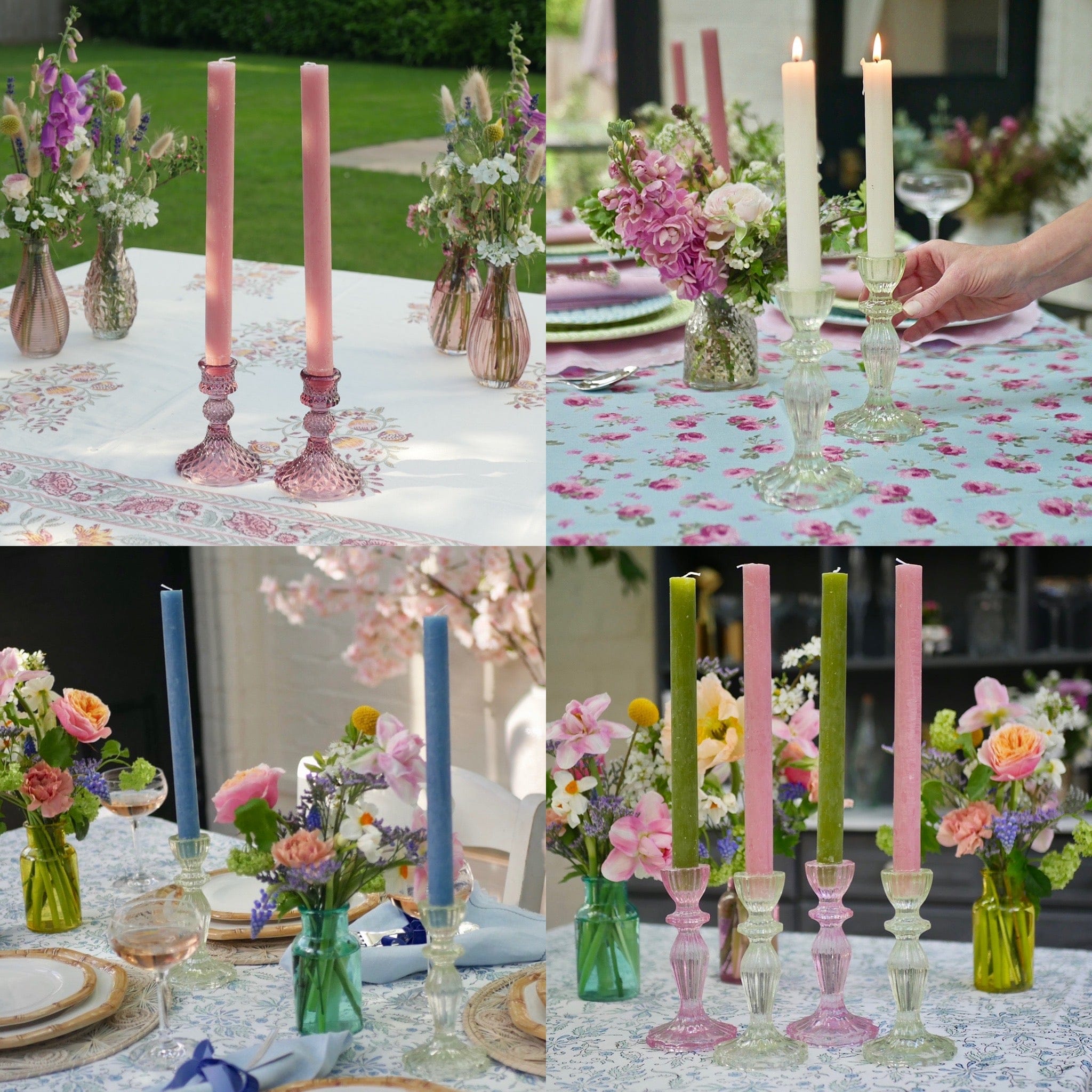 COLOURED DINNER CANDLES - Single