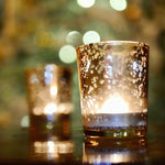 Load image into Gallery viewer, Rose-gold tealight holders
