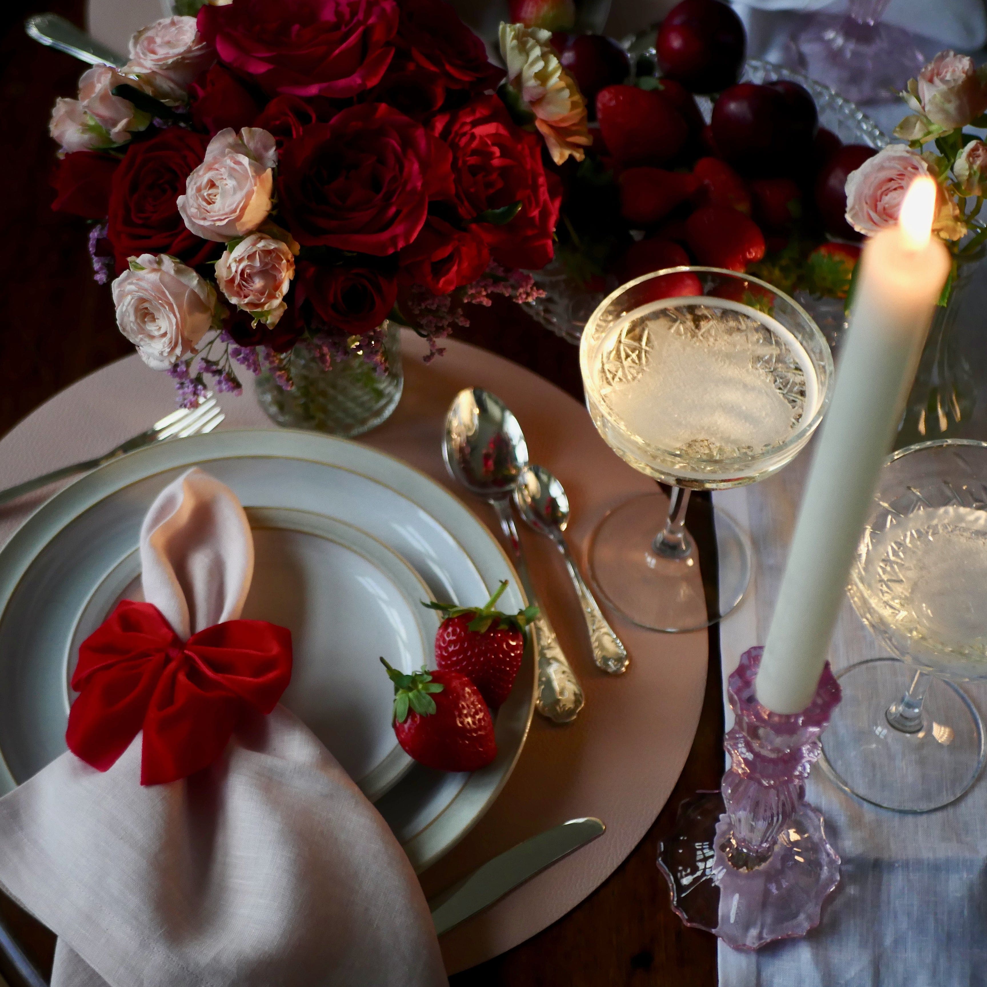 Blush Napkin Valentine's Table