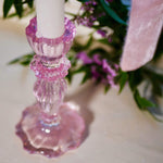 Load image into Gallery viewer, PINK LACE-EDGE CANDLESTICKS - Pair
