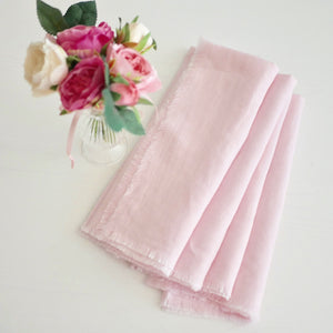 Blush linen napkins