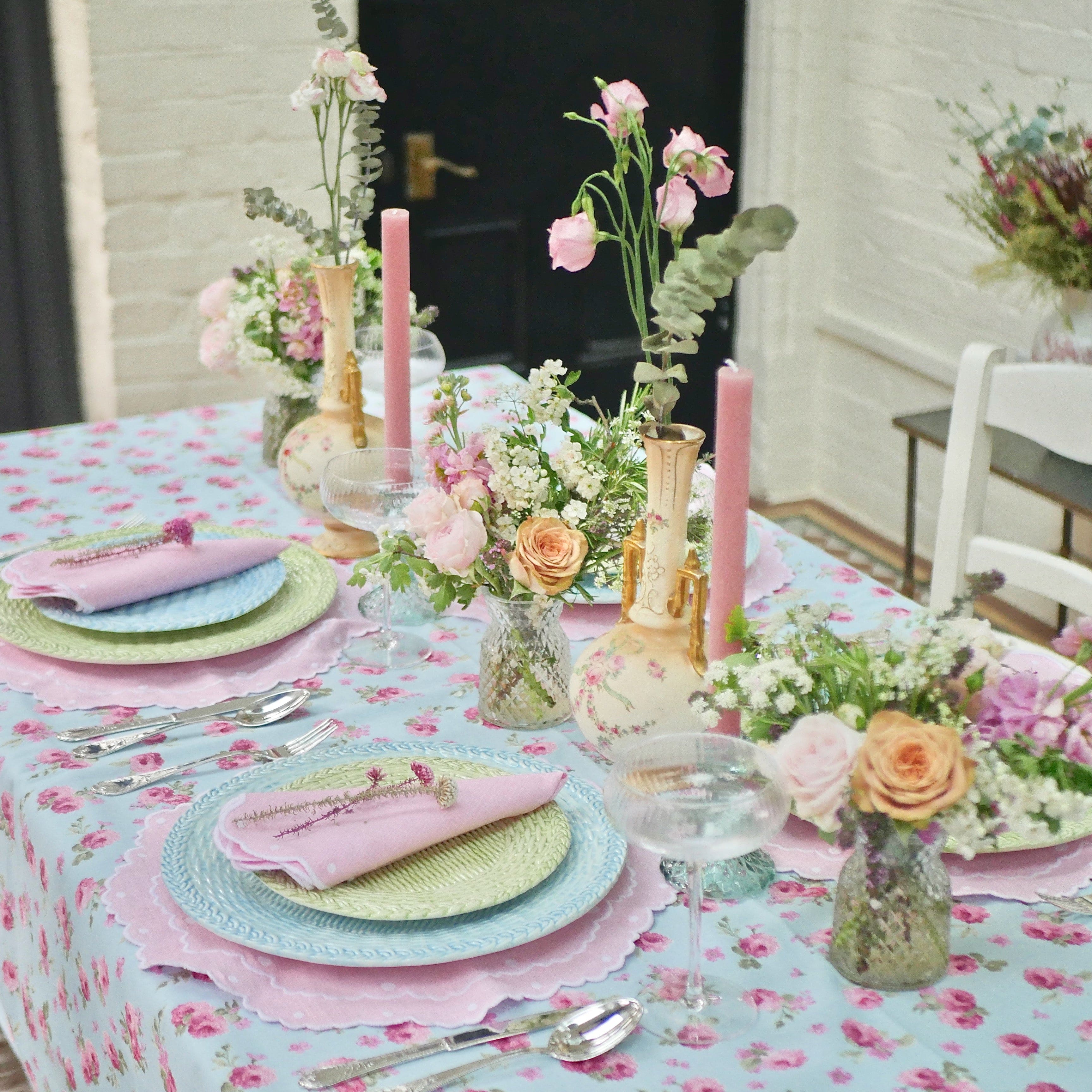Bud Vases Summer Tablescape