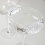 Load image into Gallery viewer, MONROE CHAMPAGNE SAUCERS WITH SMALL AIR BUBBLES - Pair
