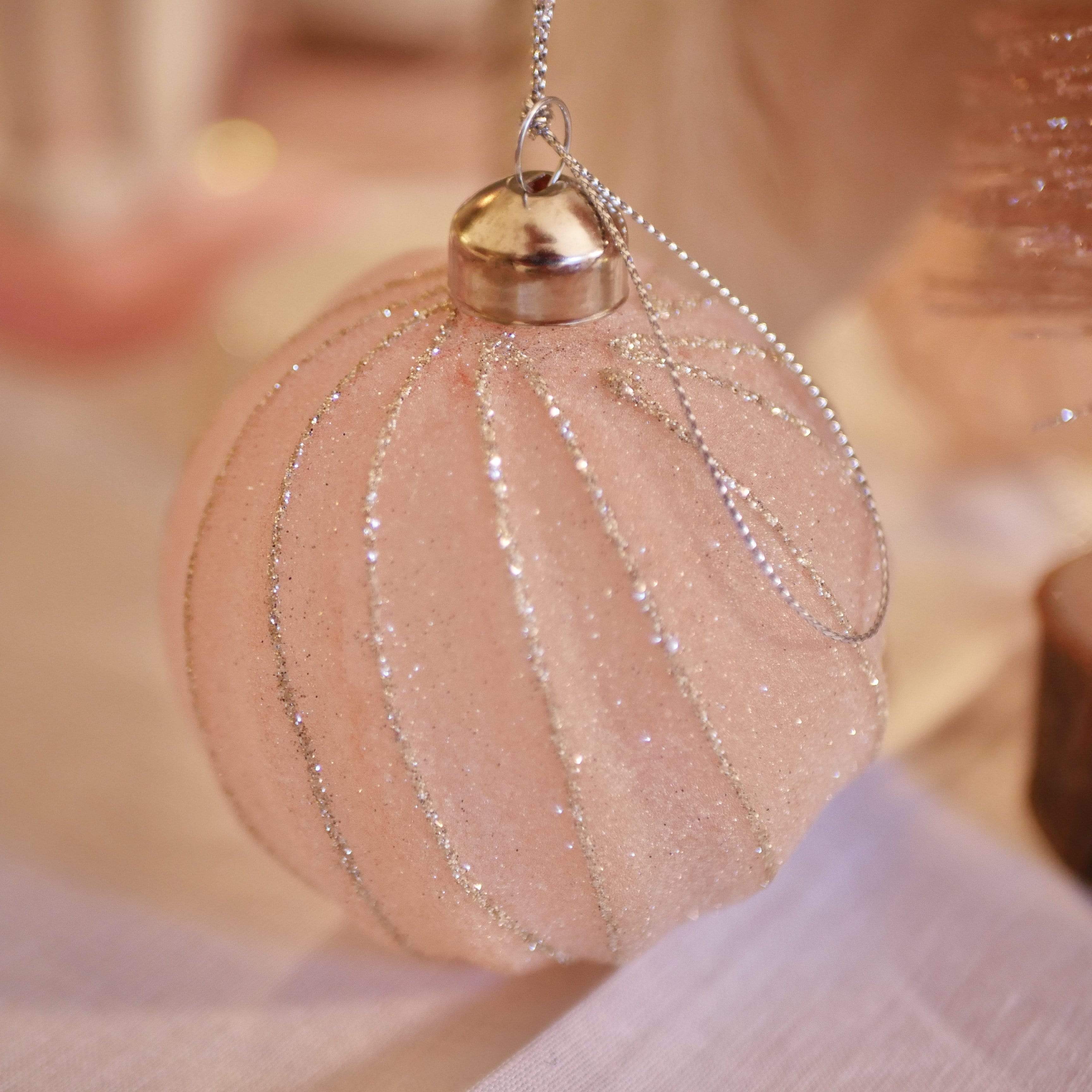 Pink Glass Bauble Christmas Table