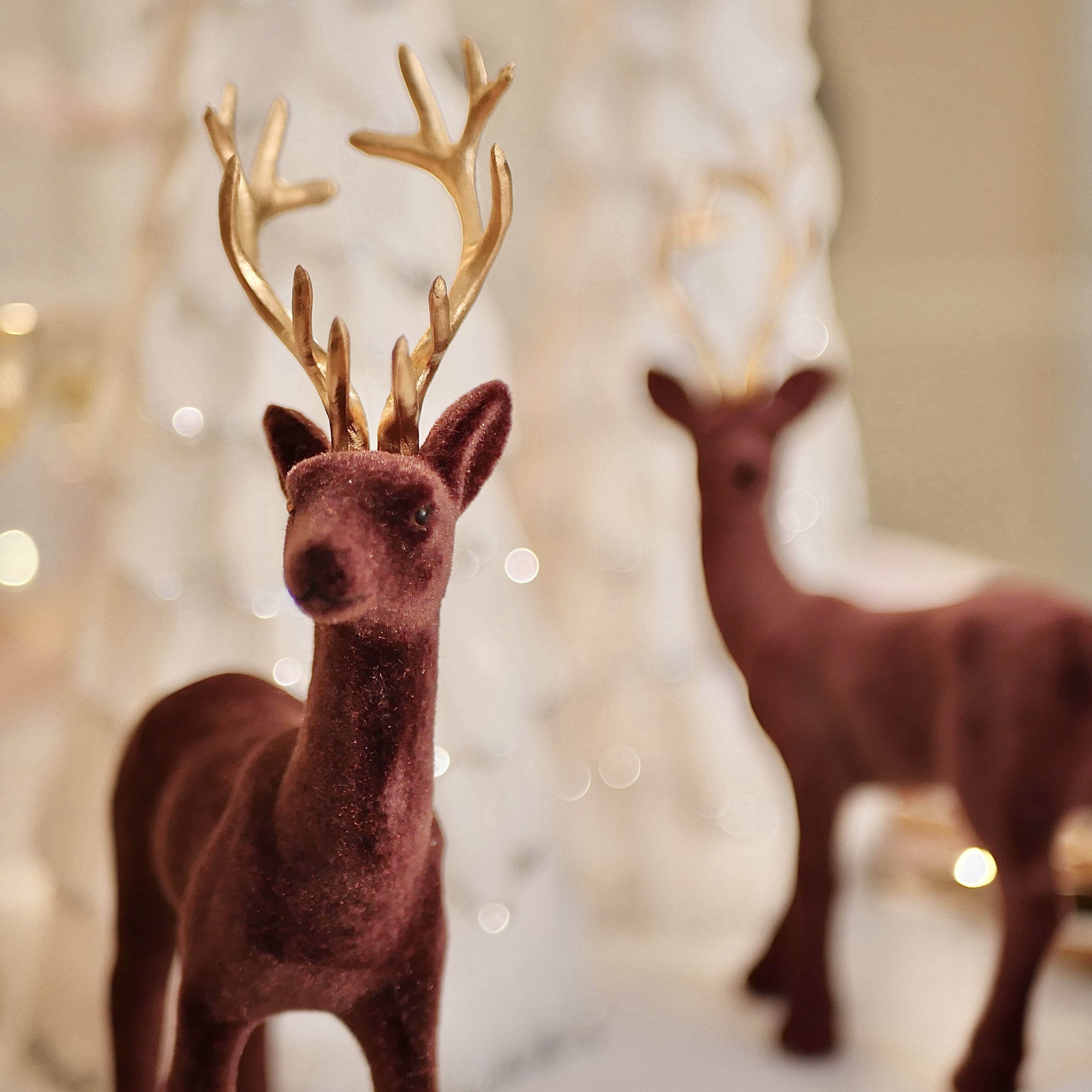Christmas Table Reindeer Gold Antlers