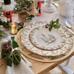 Load image into Gallery viewer, Green Velvet Napkin Bow Christmas Table
