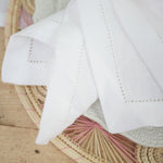 Load image into Gallery viewer, White Ladder Stitch French Linen Napkin
