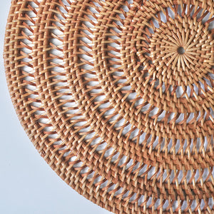 Woven Natural Spiral Charger Placemat