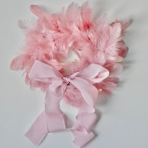 pink feather wreath