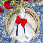 Load image into Gallery viewer, Jubilee Tablescpe White Ladder-Stitch Napkin
